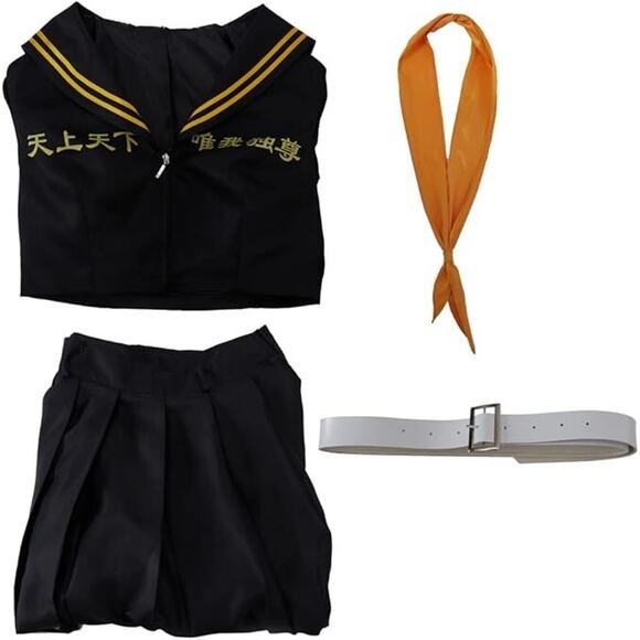 Anime Costume JK Suit Student Uniform Black Skirt Halloween Outfit, Size Large - Picture 6 of 6